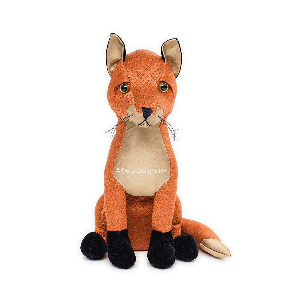 Finlay Fox Weighted Fabric Doorstop by Dora Designs