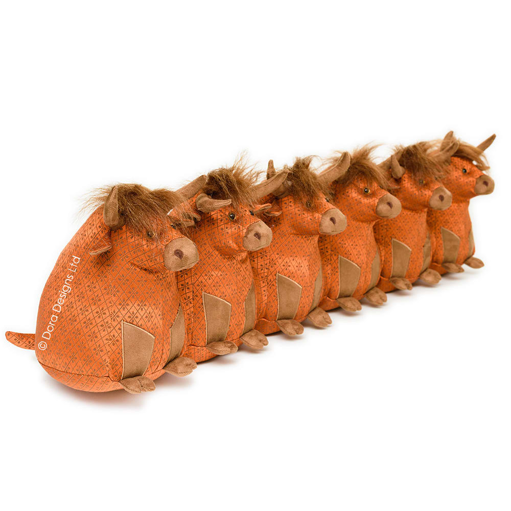 Catriona Senior Highland Cow Draught Excluder by Dora Designs