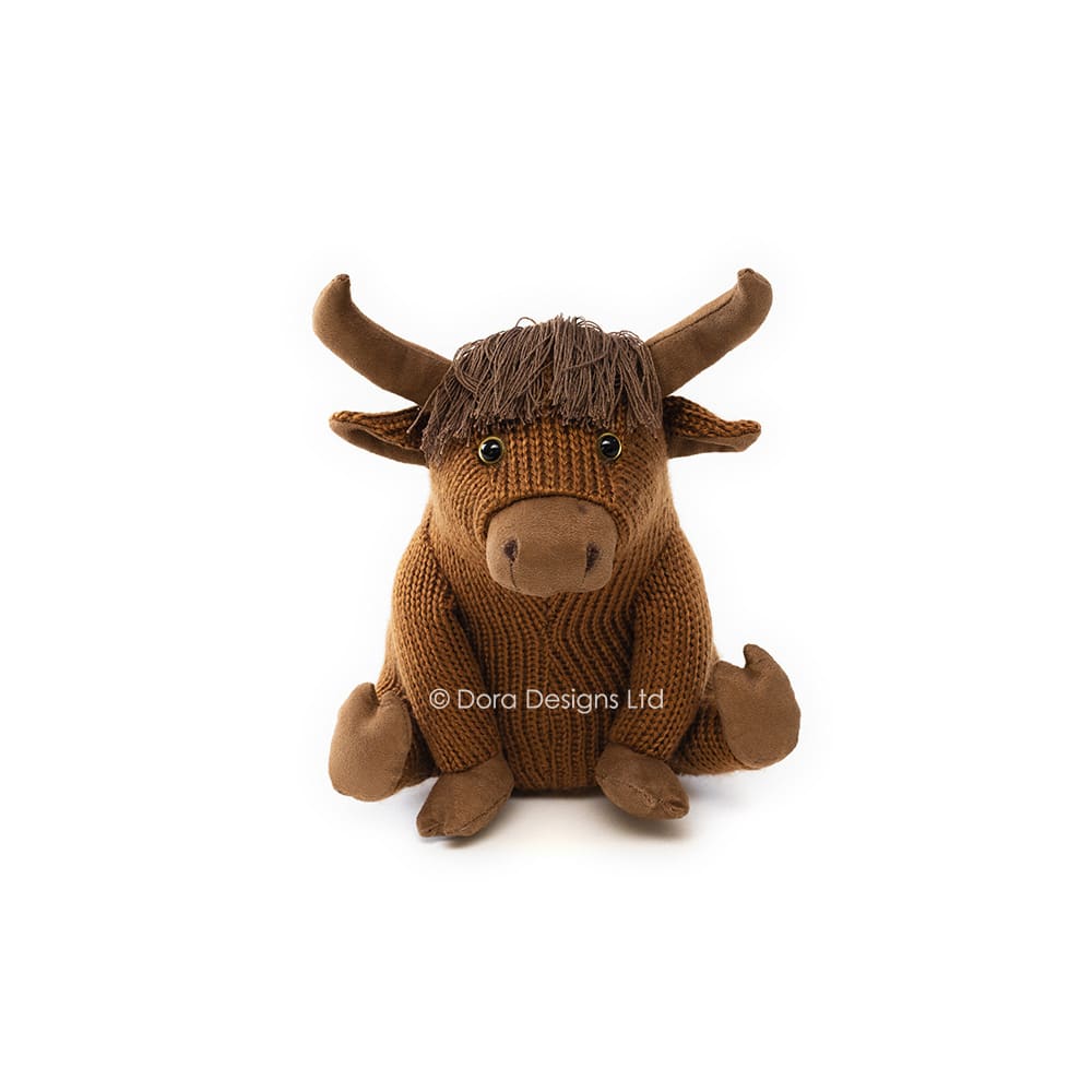 Mull the Highland Cow Sitting Doorstop by Dora Designs