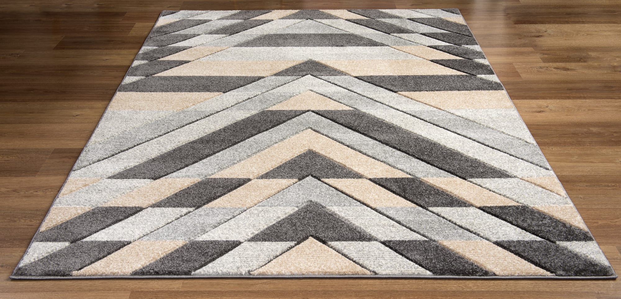 Asher Grey-Beige Hand Carved Rug | The Asher Collection