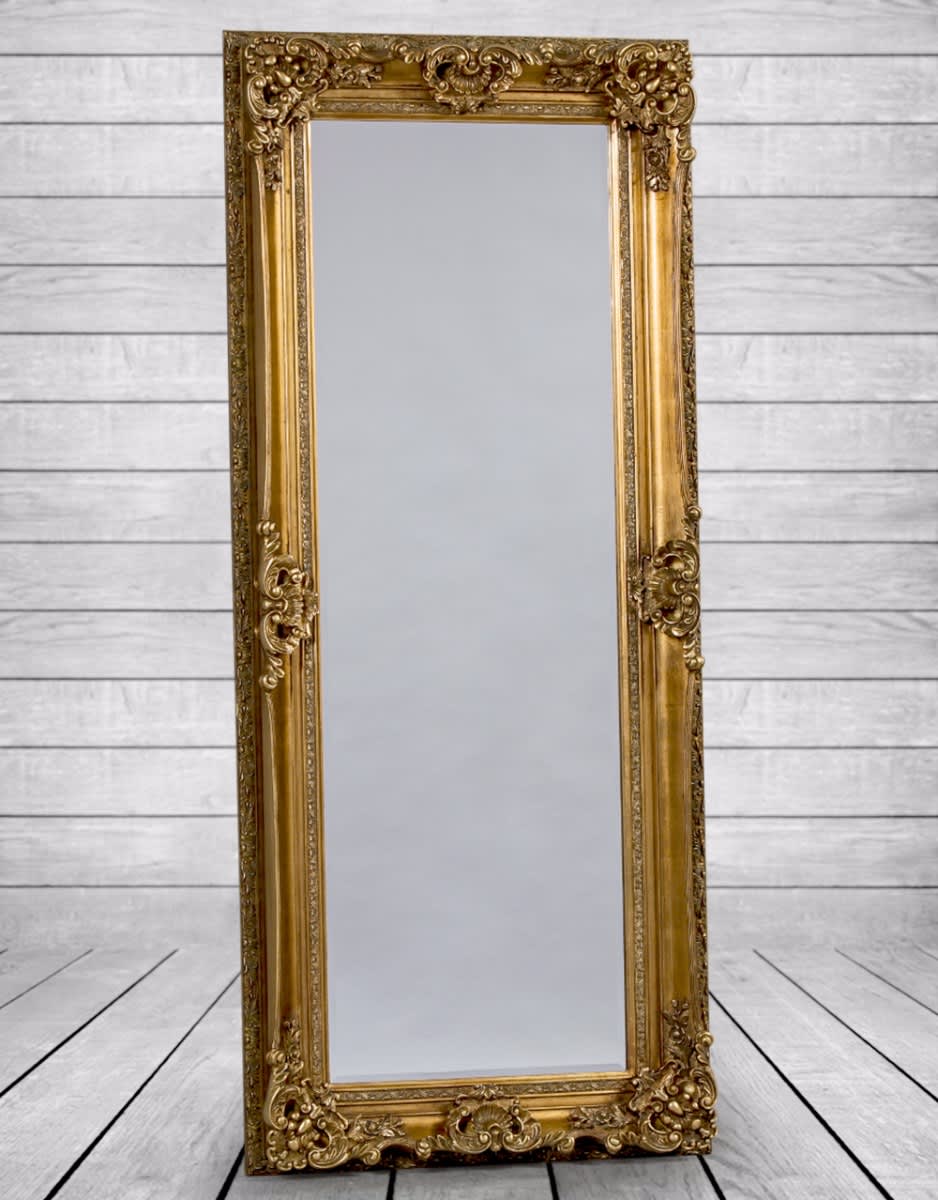 Antique Gold Tall Regal Mirror