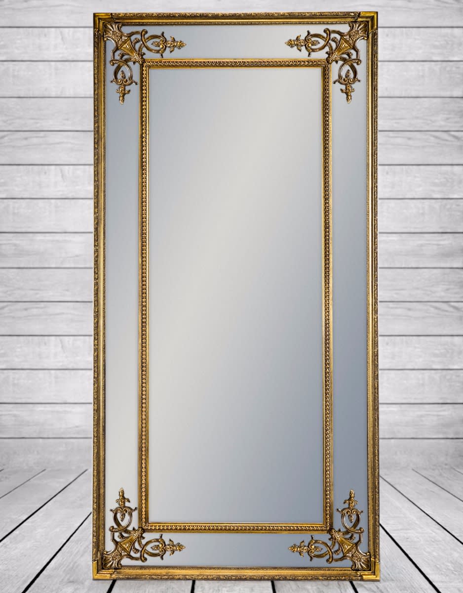 Tall Gold French Mirror without Crest