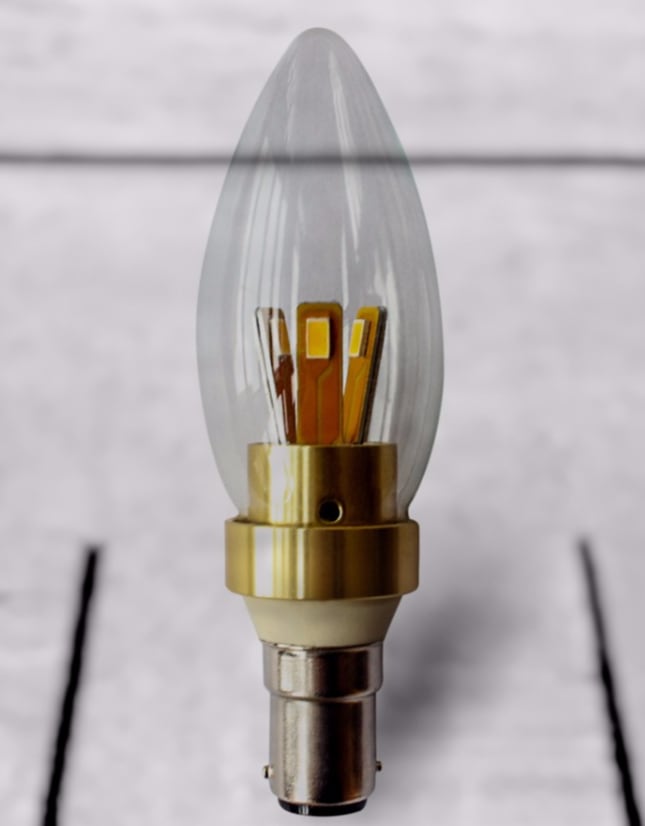 Small Gold 4W LED Candle Bulb
