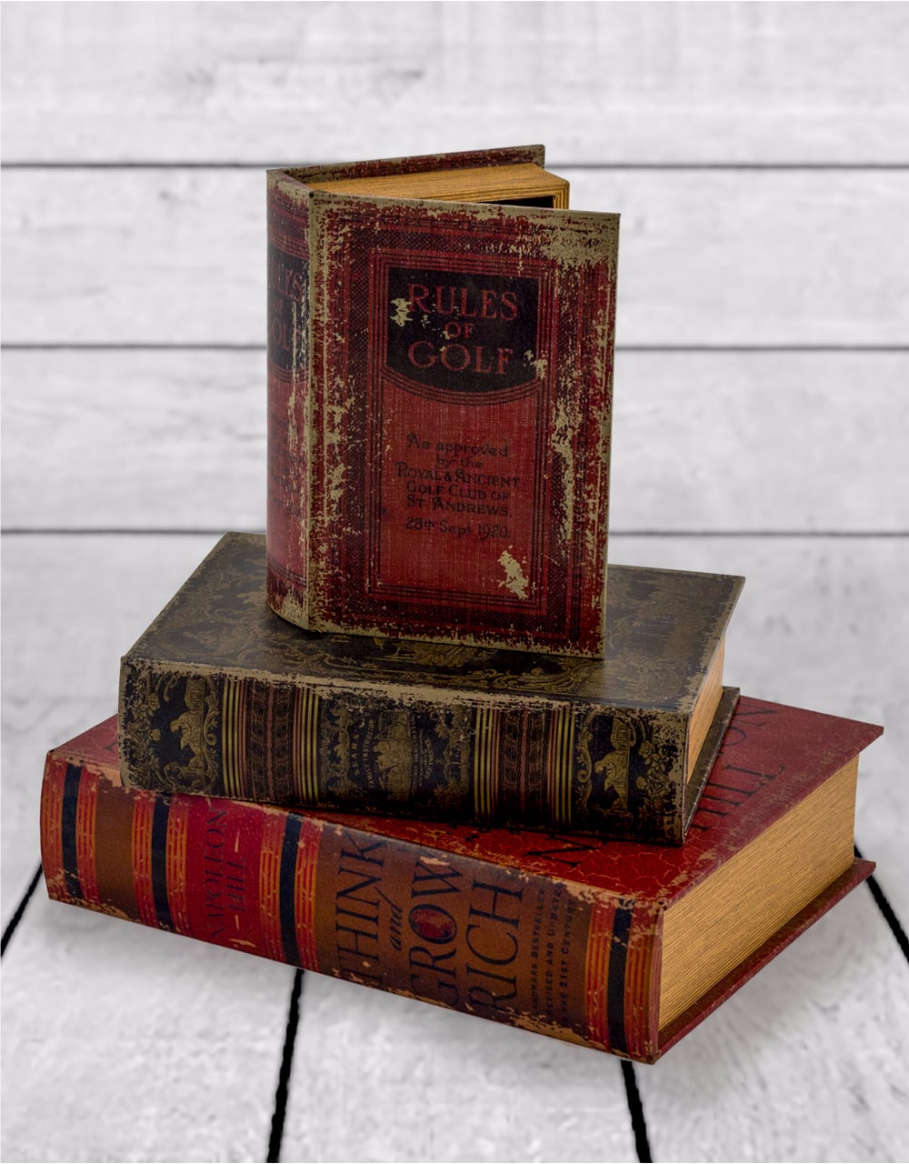 Antique Book Set of 3 Storage Boxes (Collection 1)