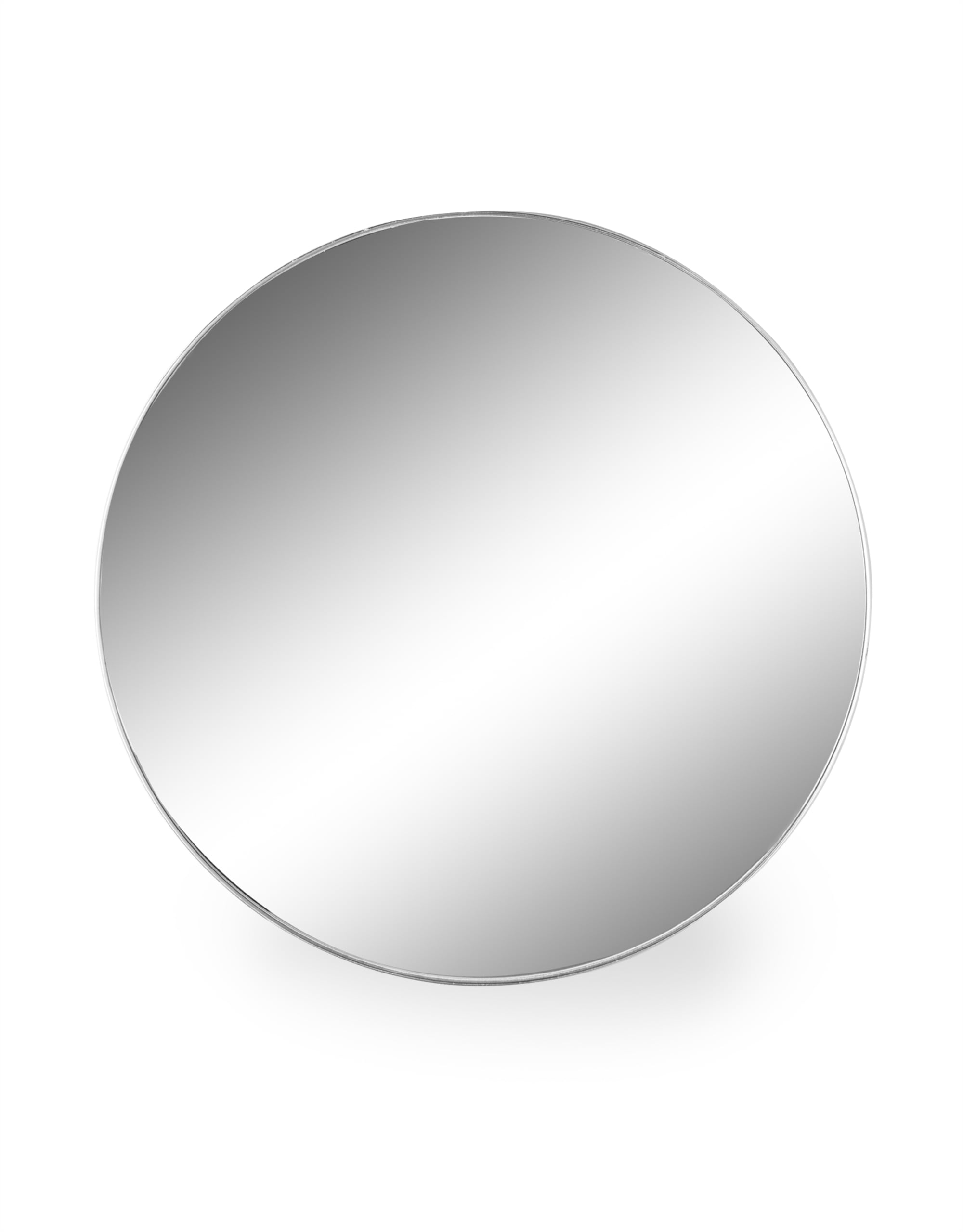 Large Round Silver Framed Arden Wall Mirror