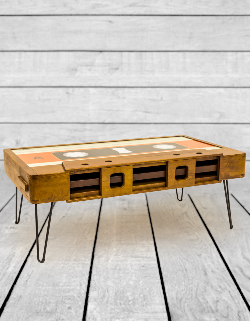 Solid Wood Retro Cassette Coffee Table