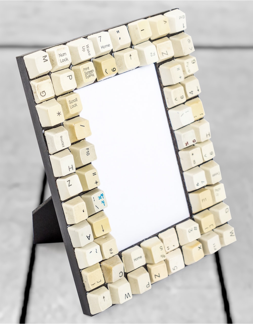 Upcycled Classic Computer Keyboard 4x6" Photo Frame