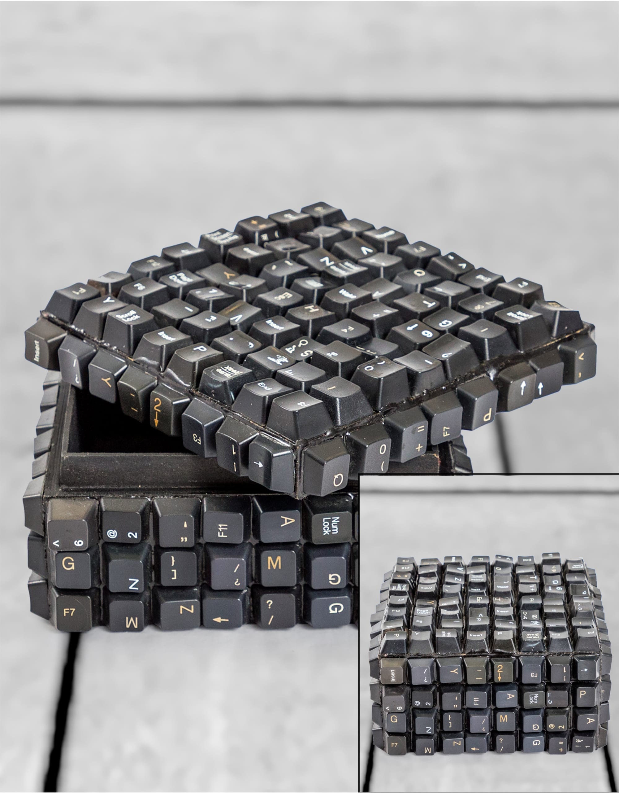 Upcycled Black Computer Keyboard Small Storage Box *CLEARANCE ITEM*