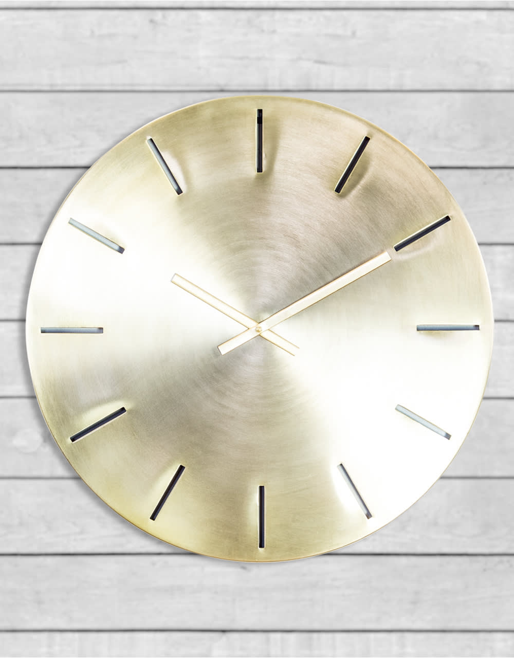 Large Brushed Brass Metal Wall Clock (*S.P.A.*)