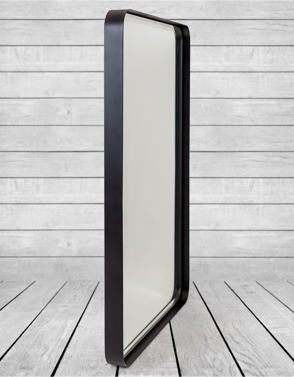 Matt Black Steel Rectangular Holden Wall Mirror