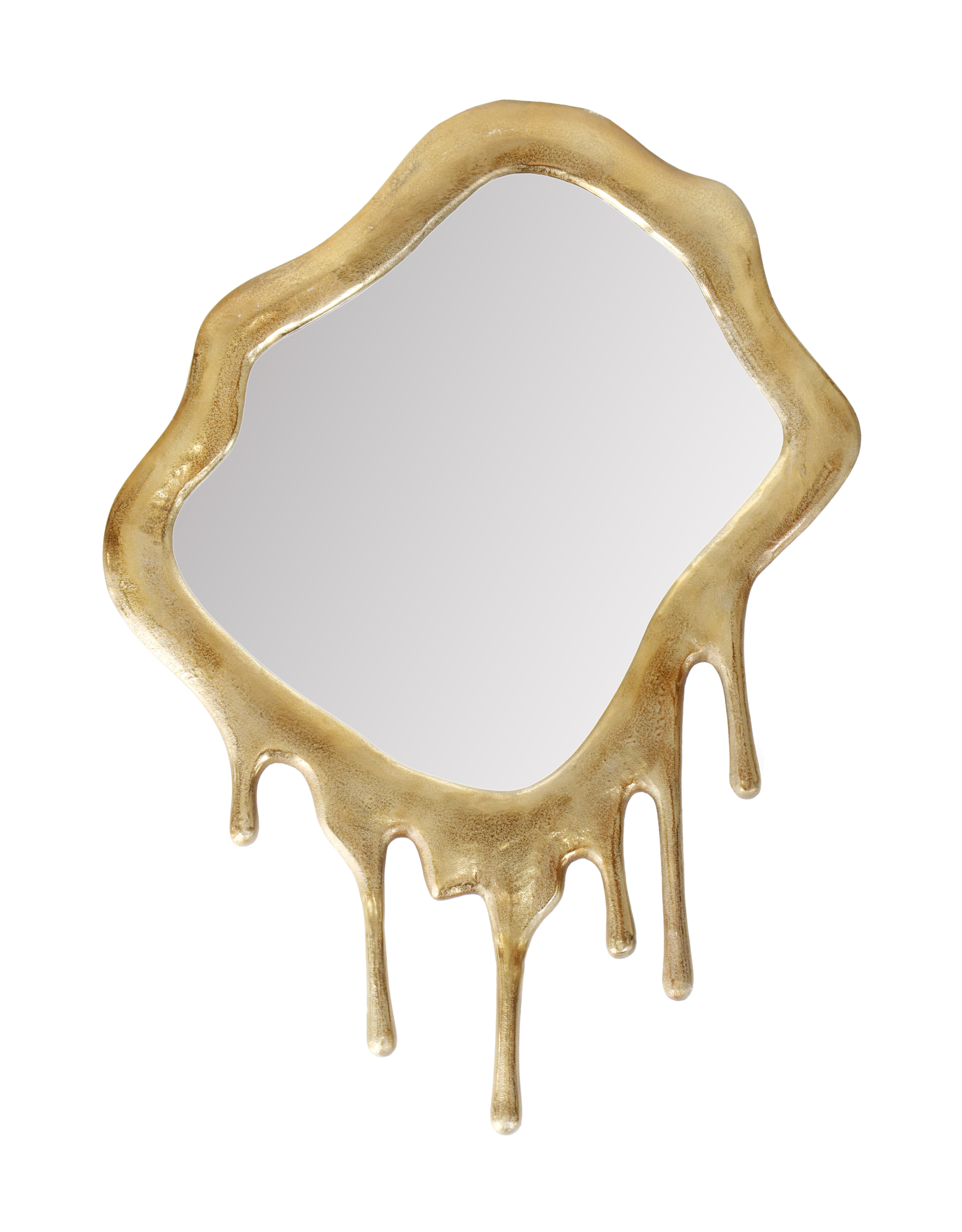 Extra Large Gold "Dali" Drip Aluminium Wall Mirror