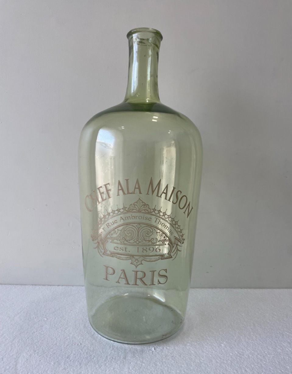 Extra Large Green Glass Bottle / Vase