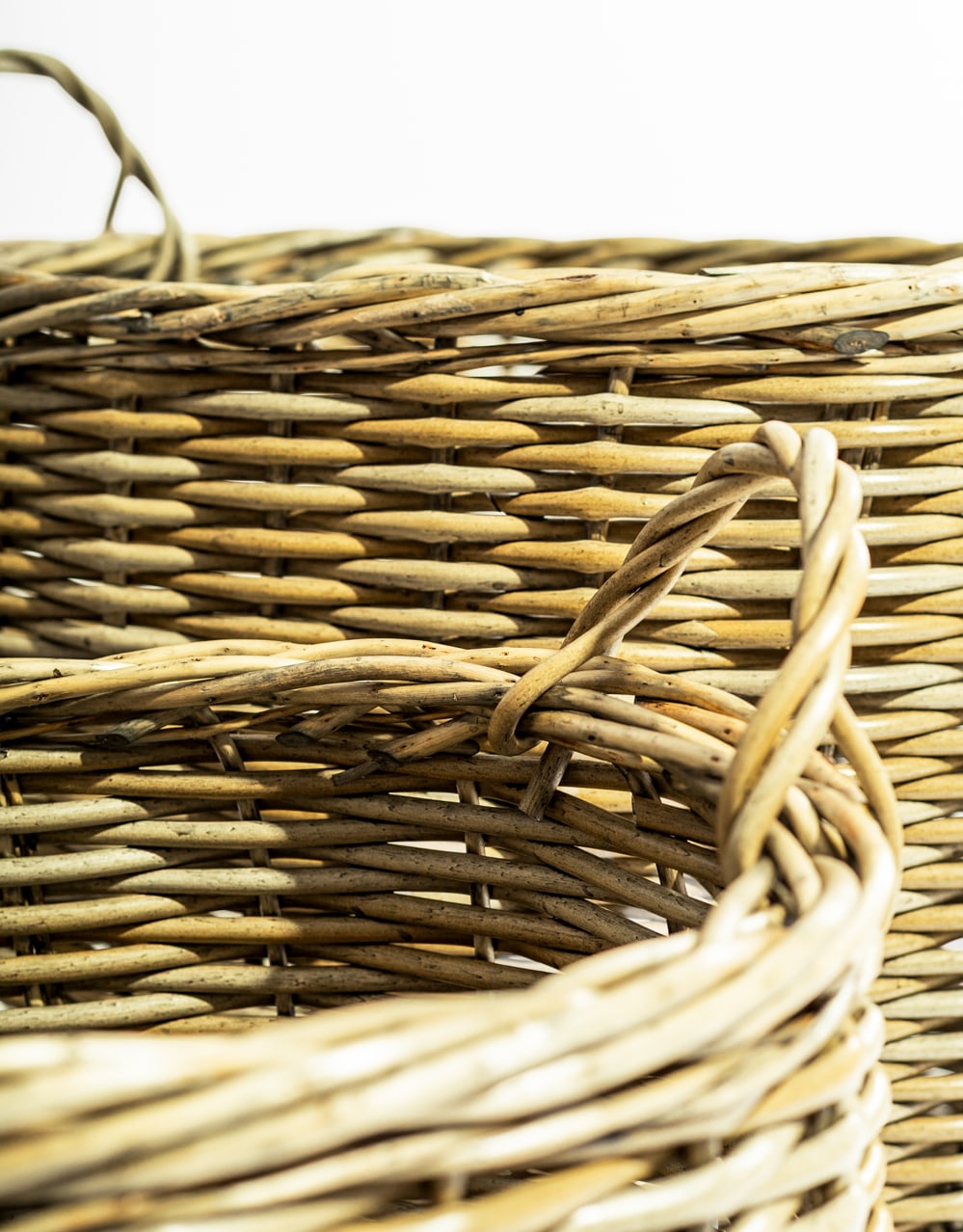 Rustic Log Baskets Large Set of 3 Rustic Woven Laundry / Log Baskets