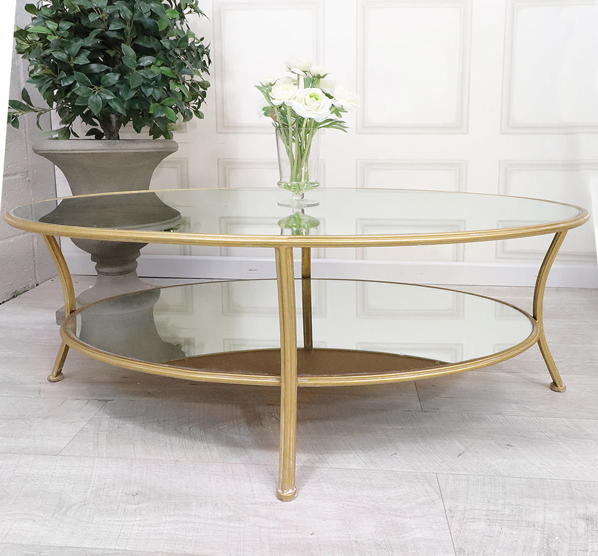 Gold Metal Coffee Table