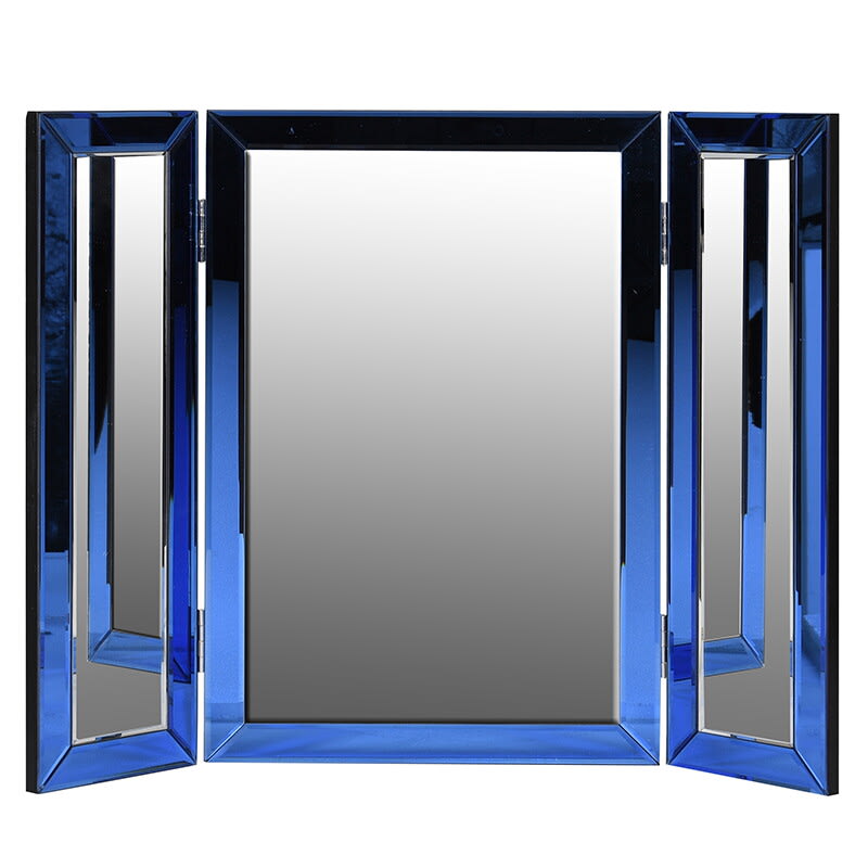 Blue Glass Dressing Table Mirror