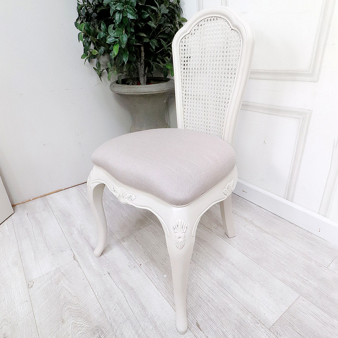 French Style Grey Bedroom Chair