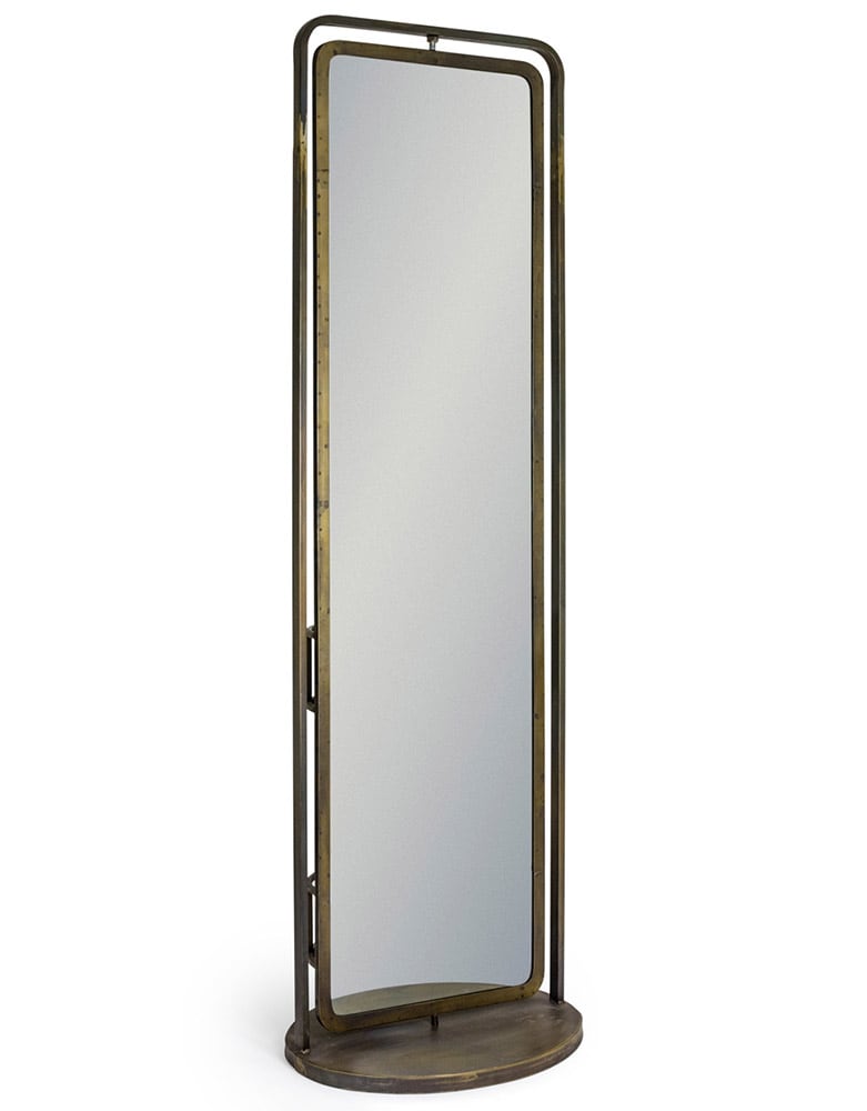 Industrial Revolving Freestanding Storage Mirror Nicky Cornell