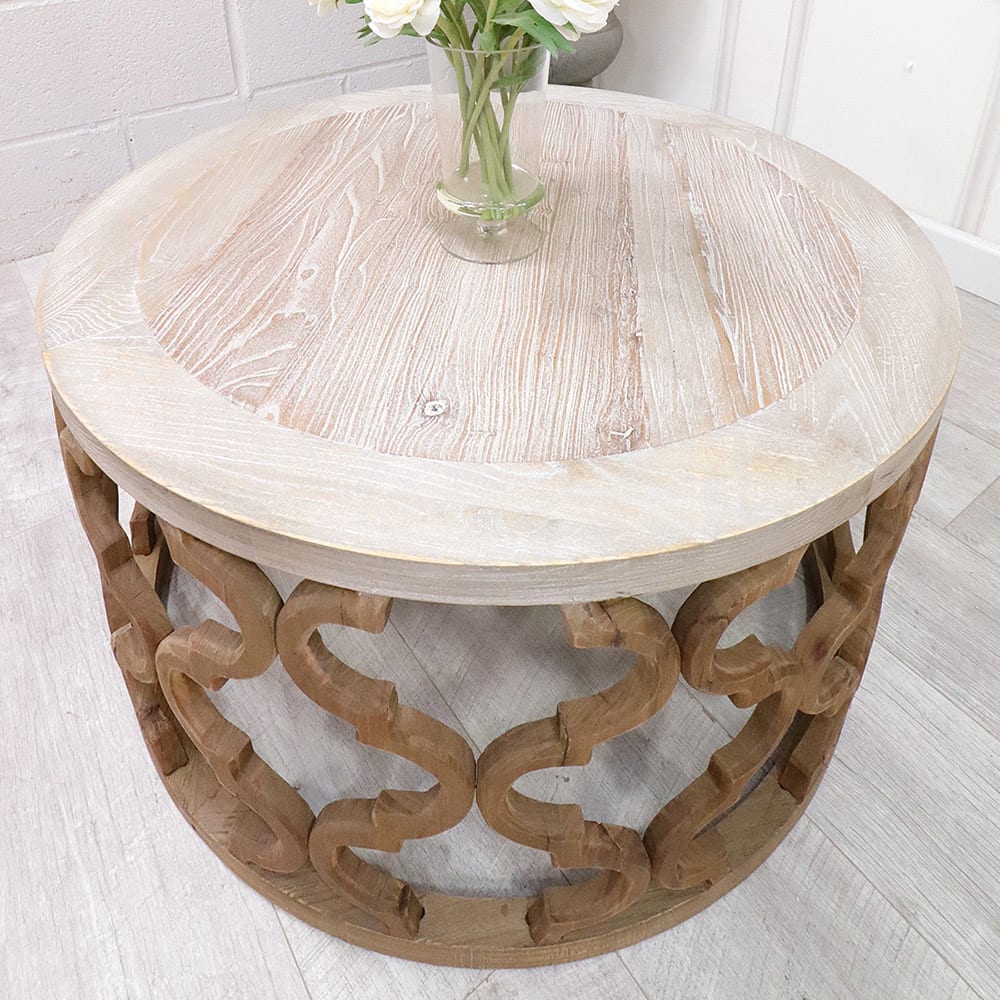 Round Fretwork Coffee Table