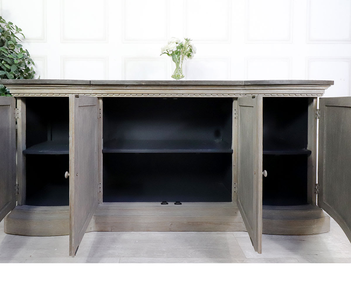 Stone Top 4 Door Sideboard