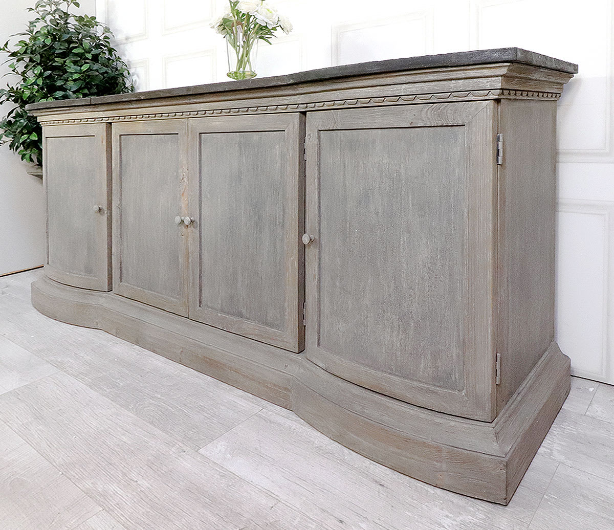 Stone Top 4 Door Sideboard