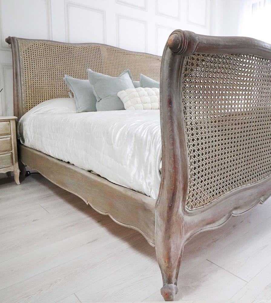 5ft Kingsize Rattan French Bed
