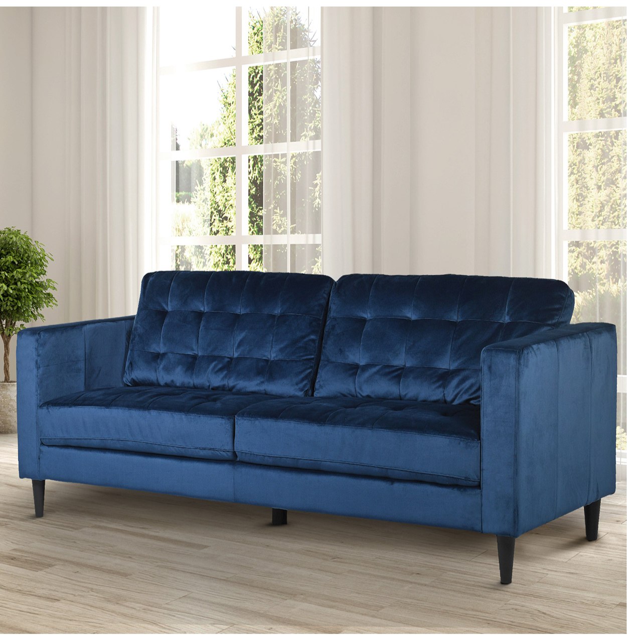 Indigo Velvet 2 Seater Sofa