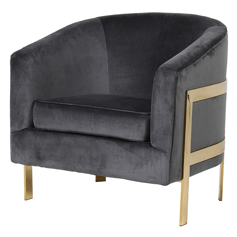 Black Velvet Tub Chair Nicky Cornell