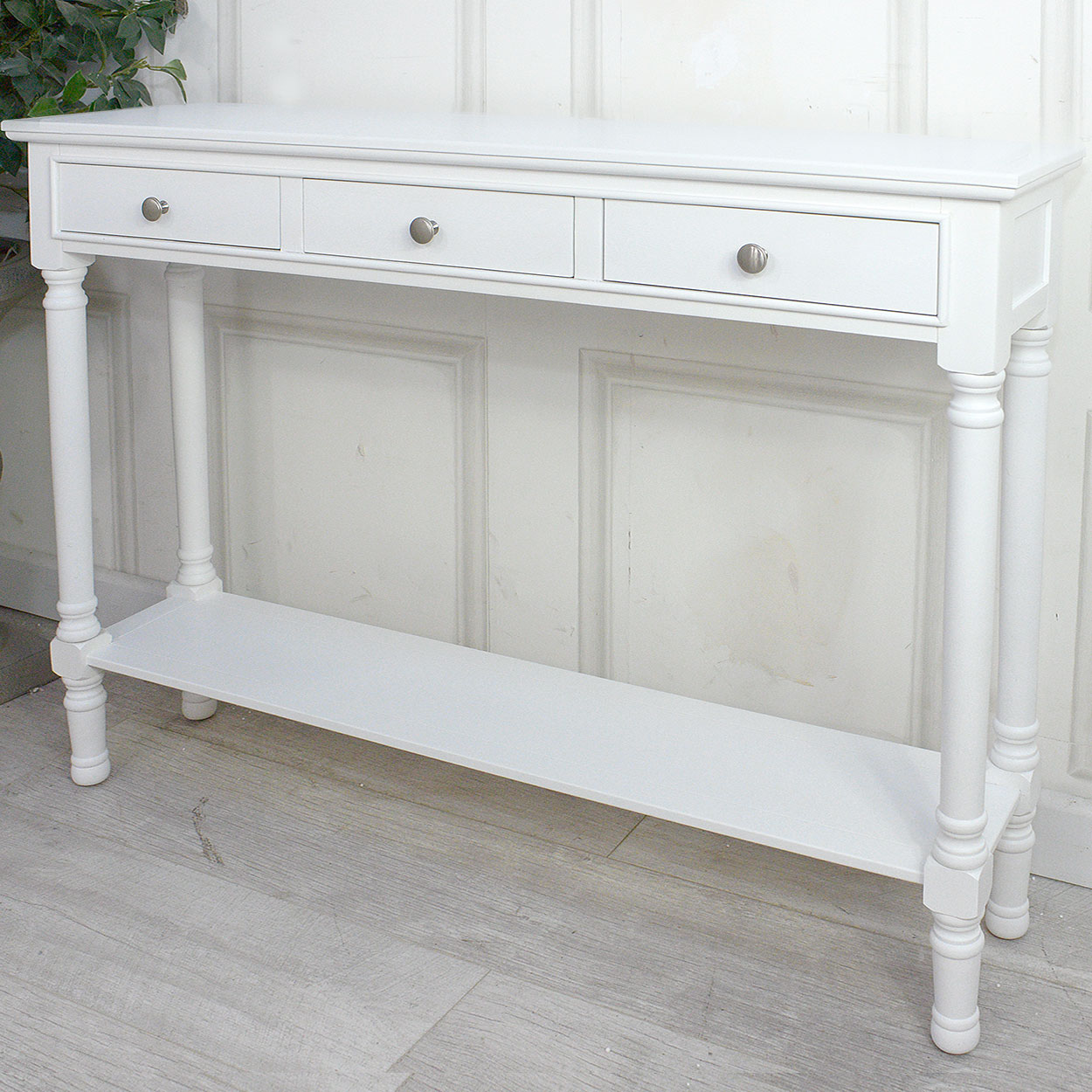 Belgravia Large White Hall Table Nicky Cornell