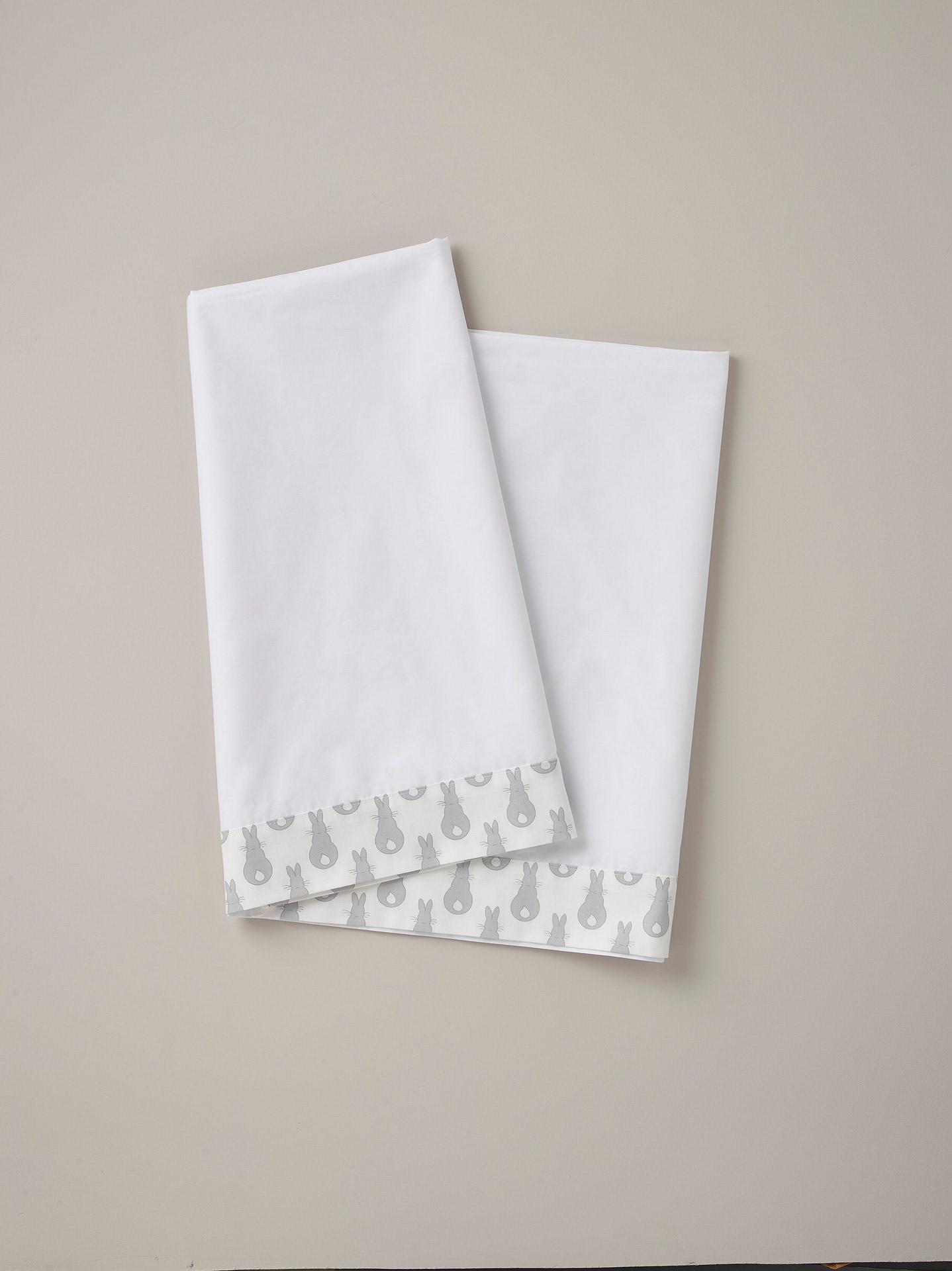 Cot Bed Sheet Rabbit Trellis / Grey