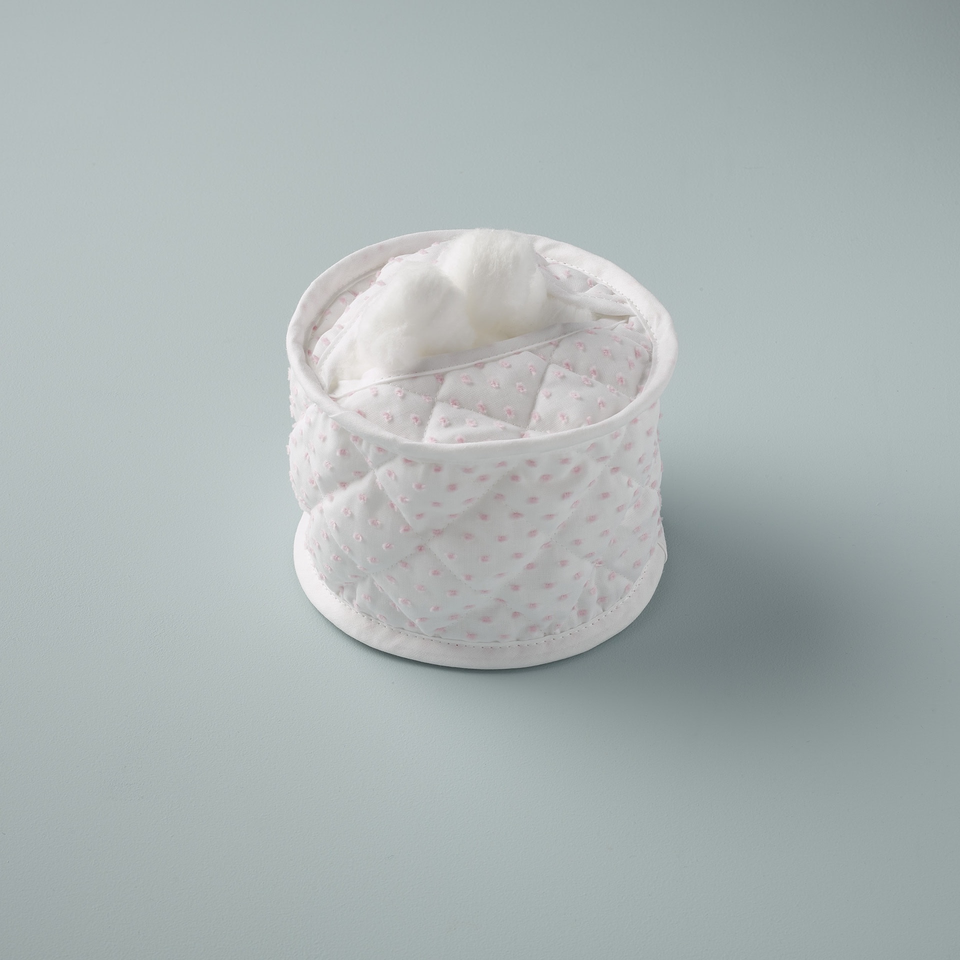 Cotton Wool Holder Voile / Pink
