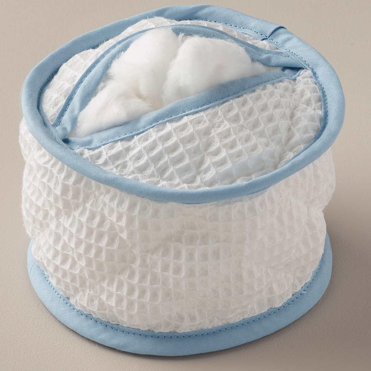 Cotton Wool Holder Waffle / Blue