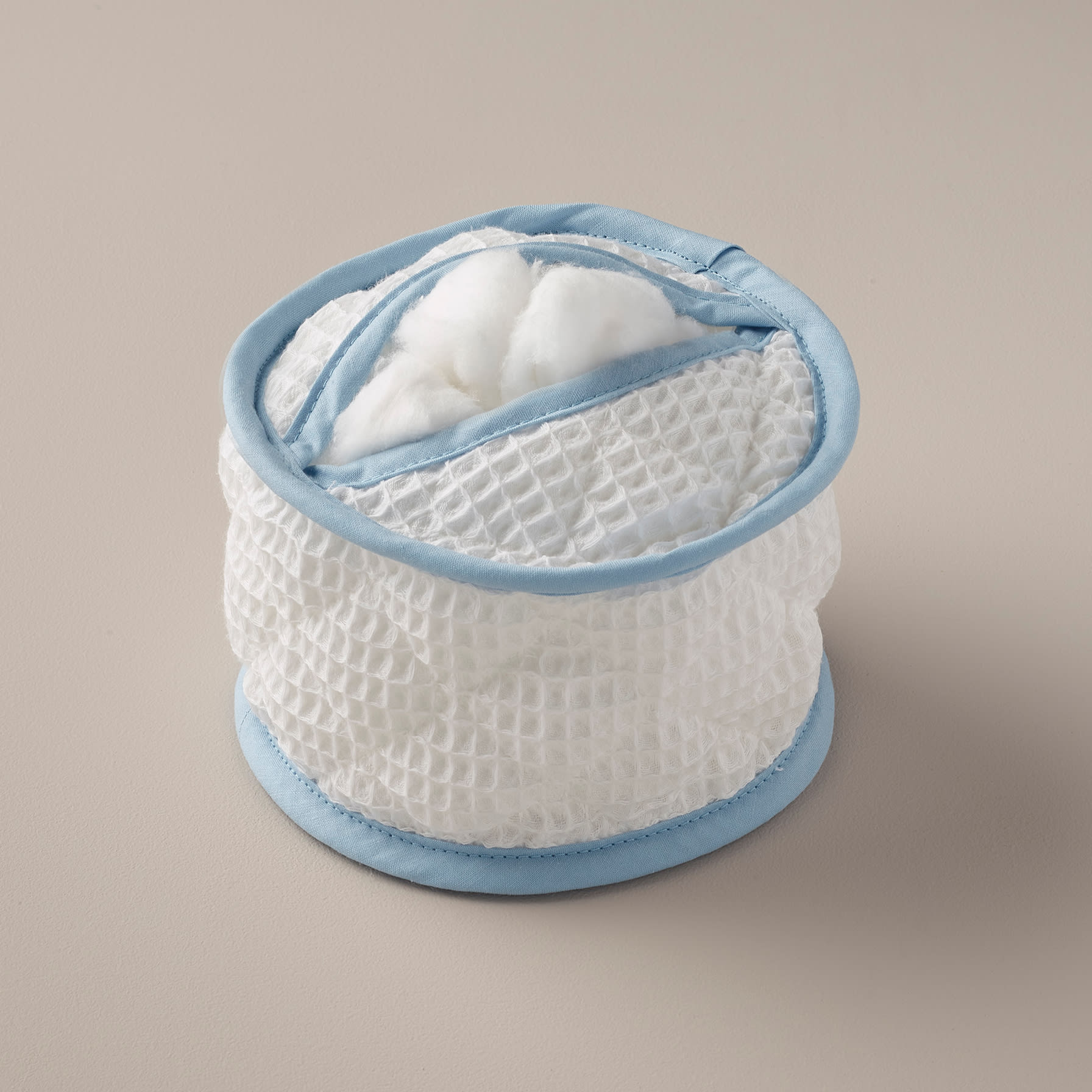 Cotton Wool Holder Waffle / Blue