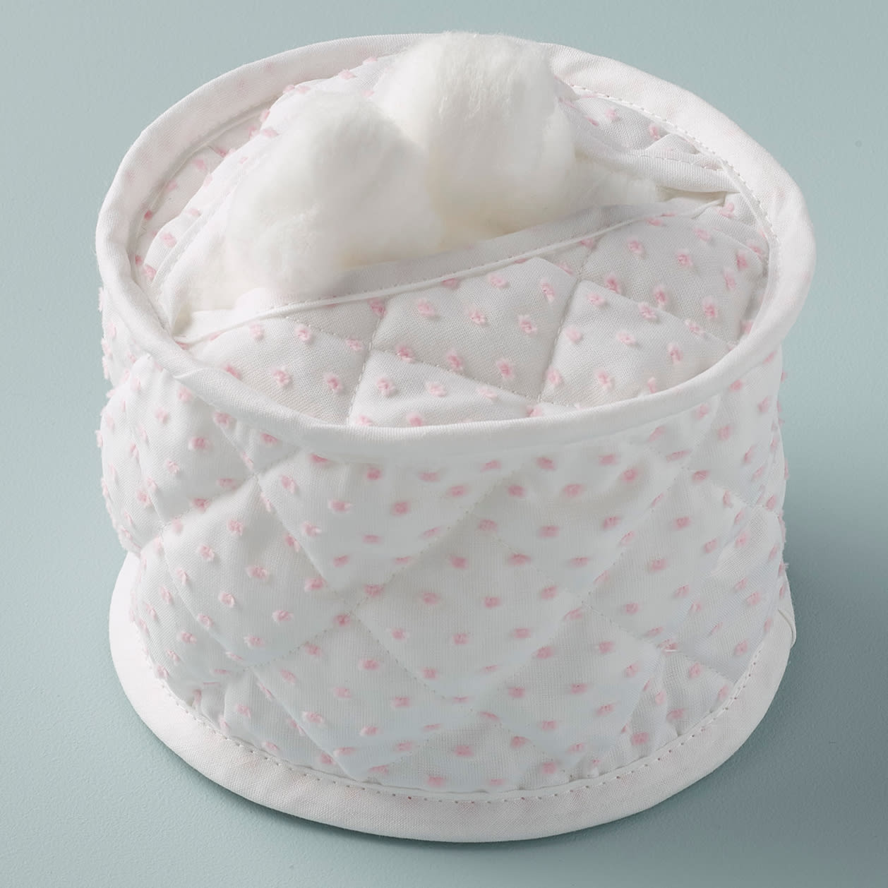 Cotton Wool Holder Voile / Pink