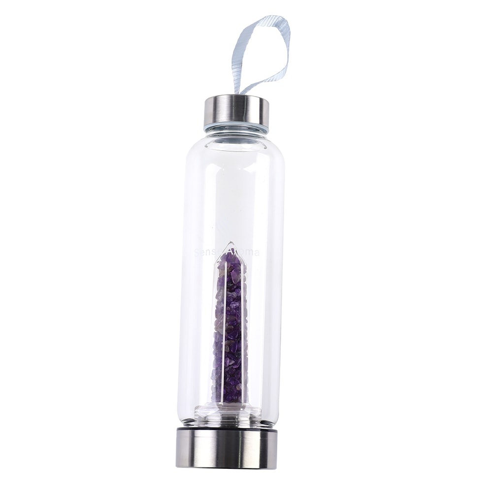 Amethyst Crystal Water Bottle