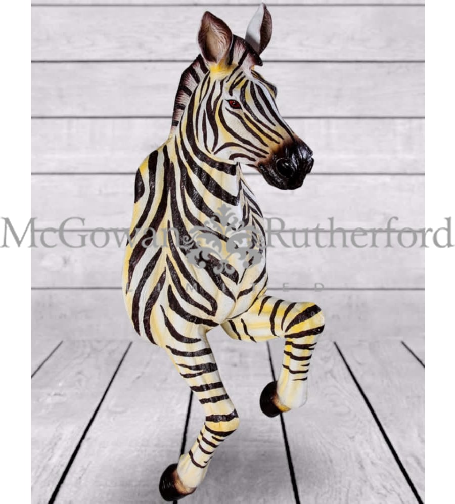 Running Effect Unusual Zebra Design Wall Figure
