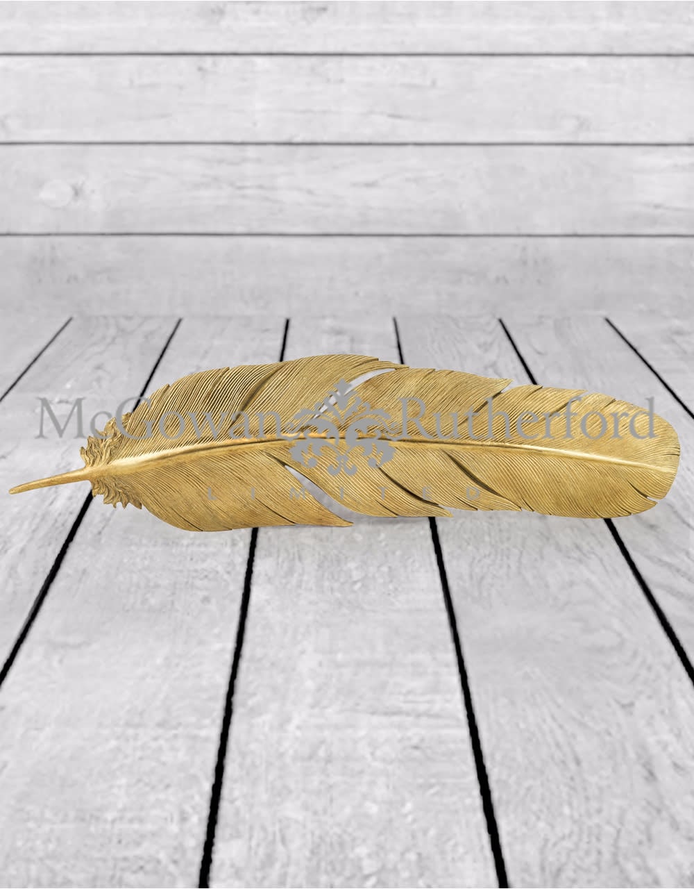 Large Gold Feather Wall Decor