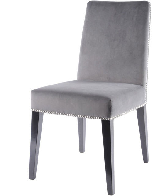 Light Grey Velvet Dining Chair Nicky Cornell