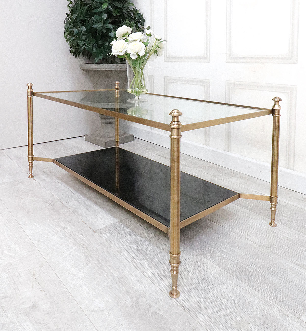 Glass and Marble Coffee Table Nicky Cornell