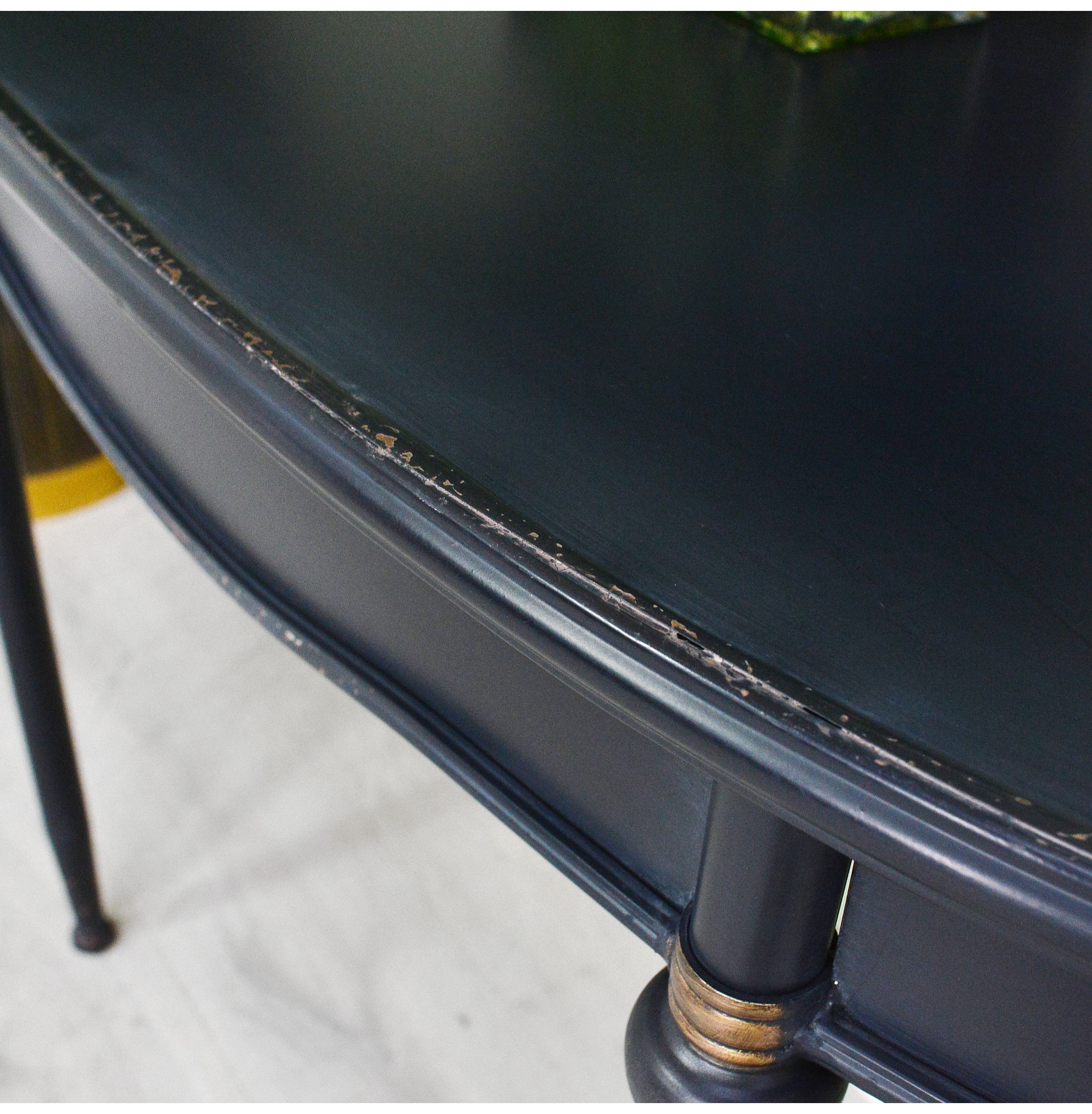 Black Painted Curved Hall Console Table | Nicky Cornell
