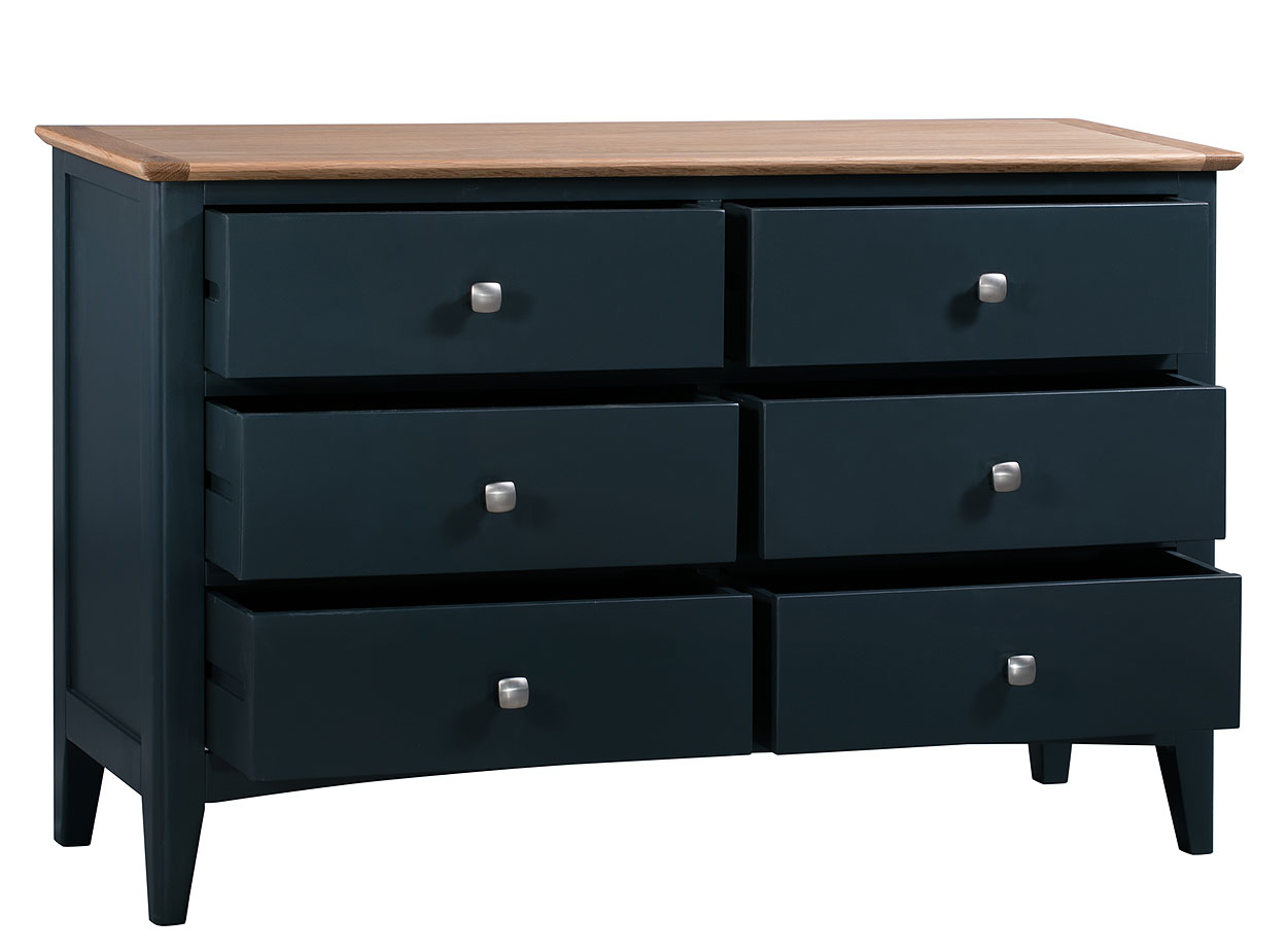 Ribchester Blue Wide Chest of Drawers Nicky Cornell