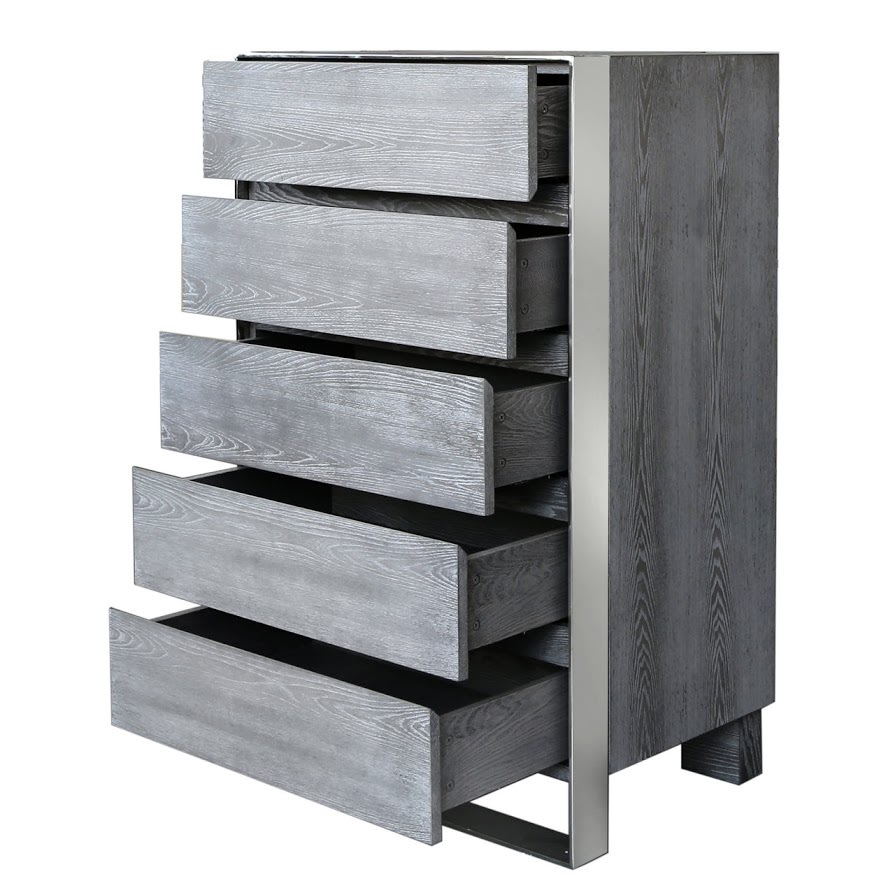 Coco Asher Grey Slim Chest of Drawers Nicky Cornell