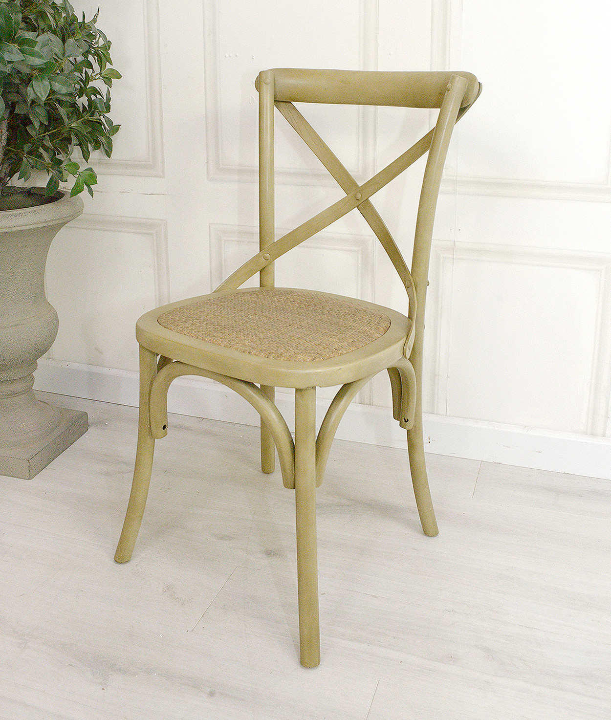 Devon Olive Crossback Dining Chair Nicky Cornell
