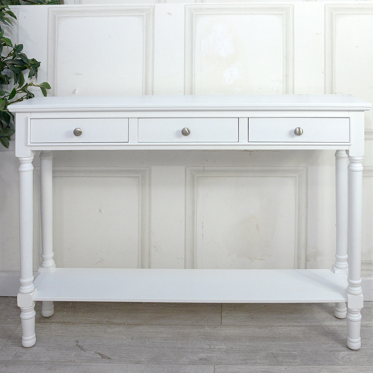 Belgravia Large White Hall Table Nicky Cornell