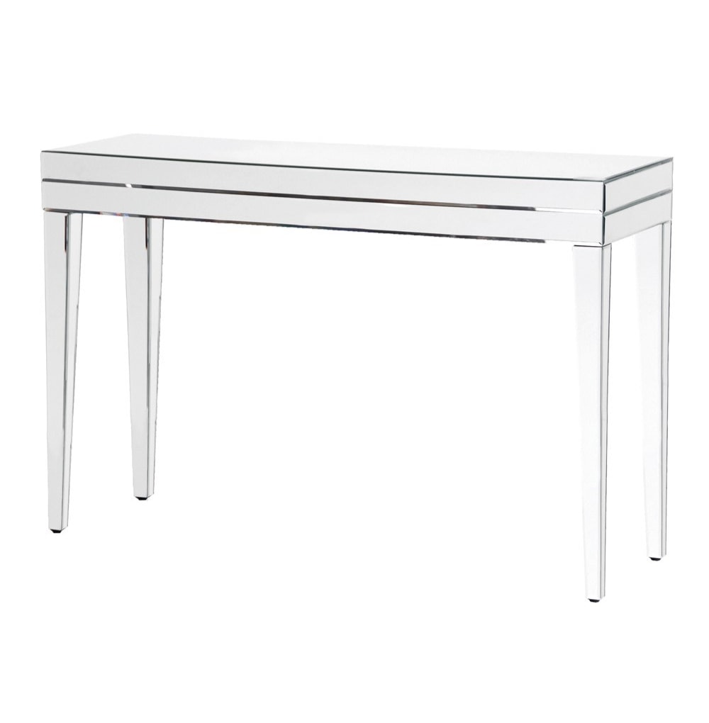 Mirrored Glass Tapered Leg Hall Console Table Nicky Cornell