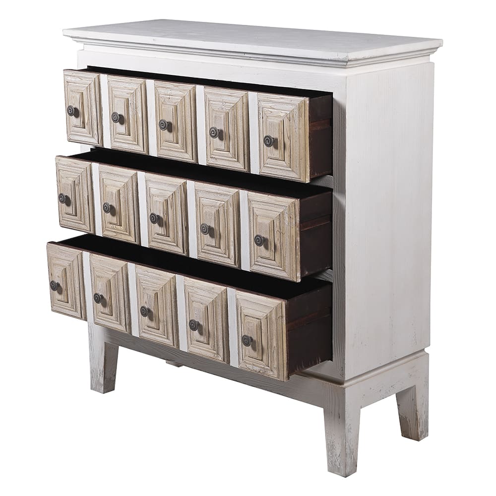 15 Drawer Distressed Chest of Drawers | Nicky Cornell