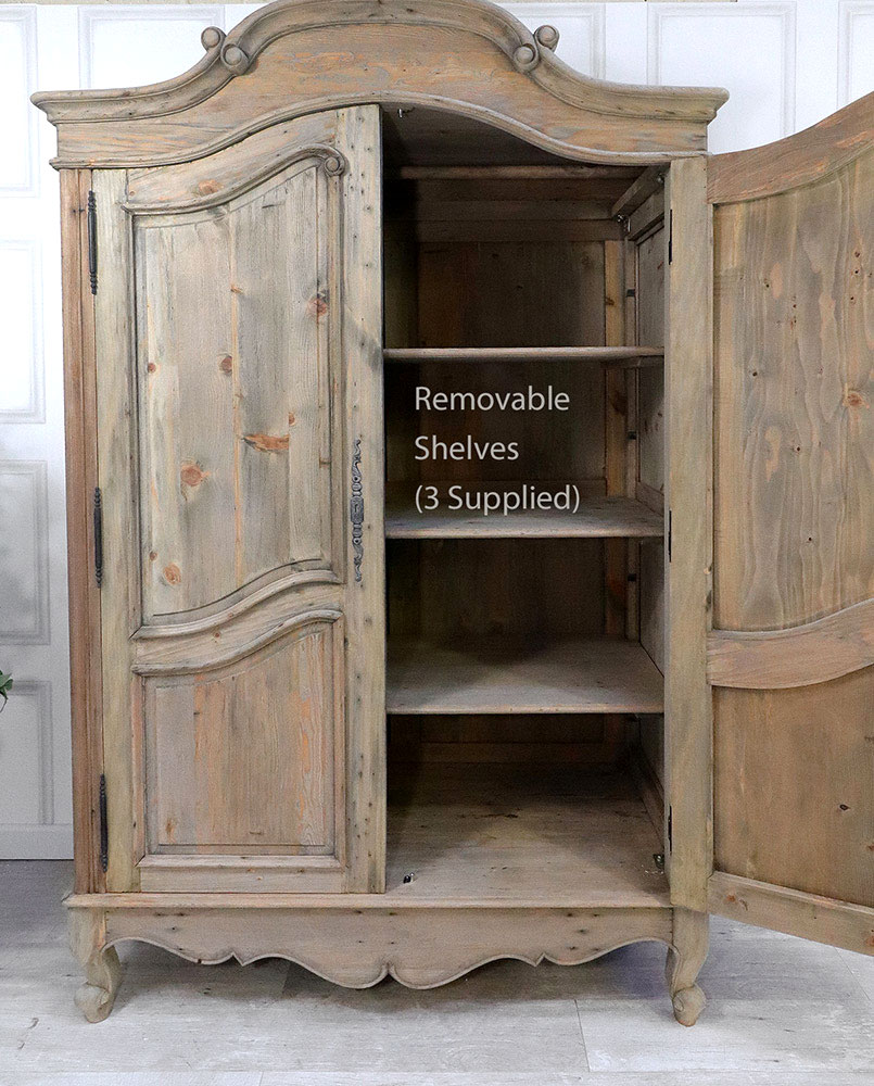 French Style Reclaimed Large Armoire Wardrobe Nicky Cornell