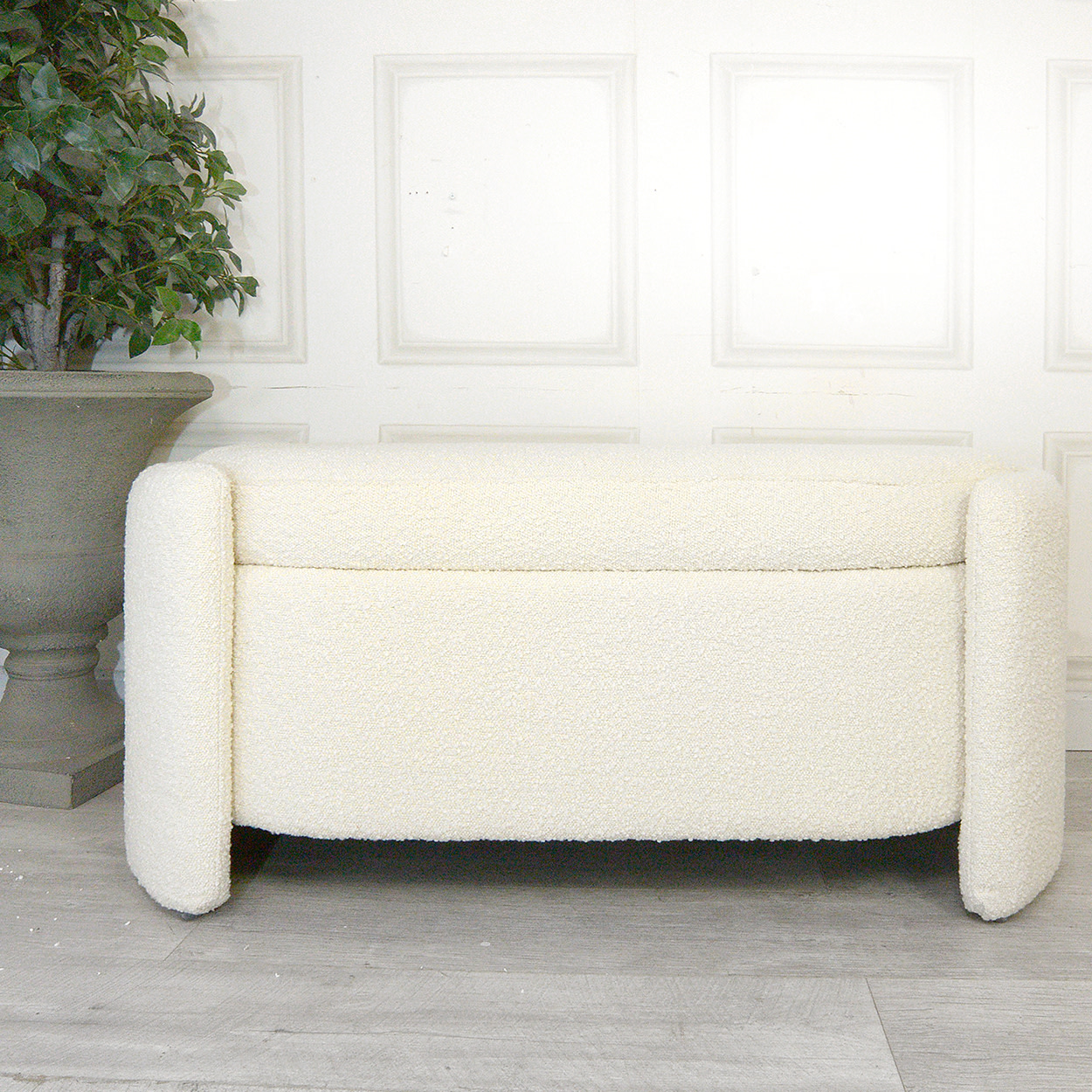 Teddy Bear Boucle Ottoman Nicky Cornell