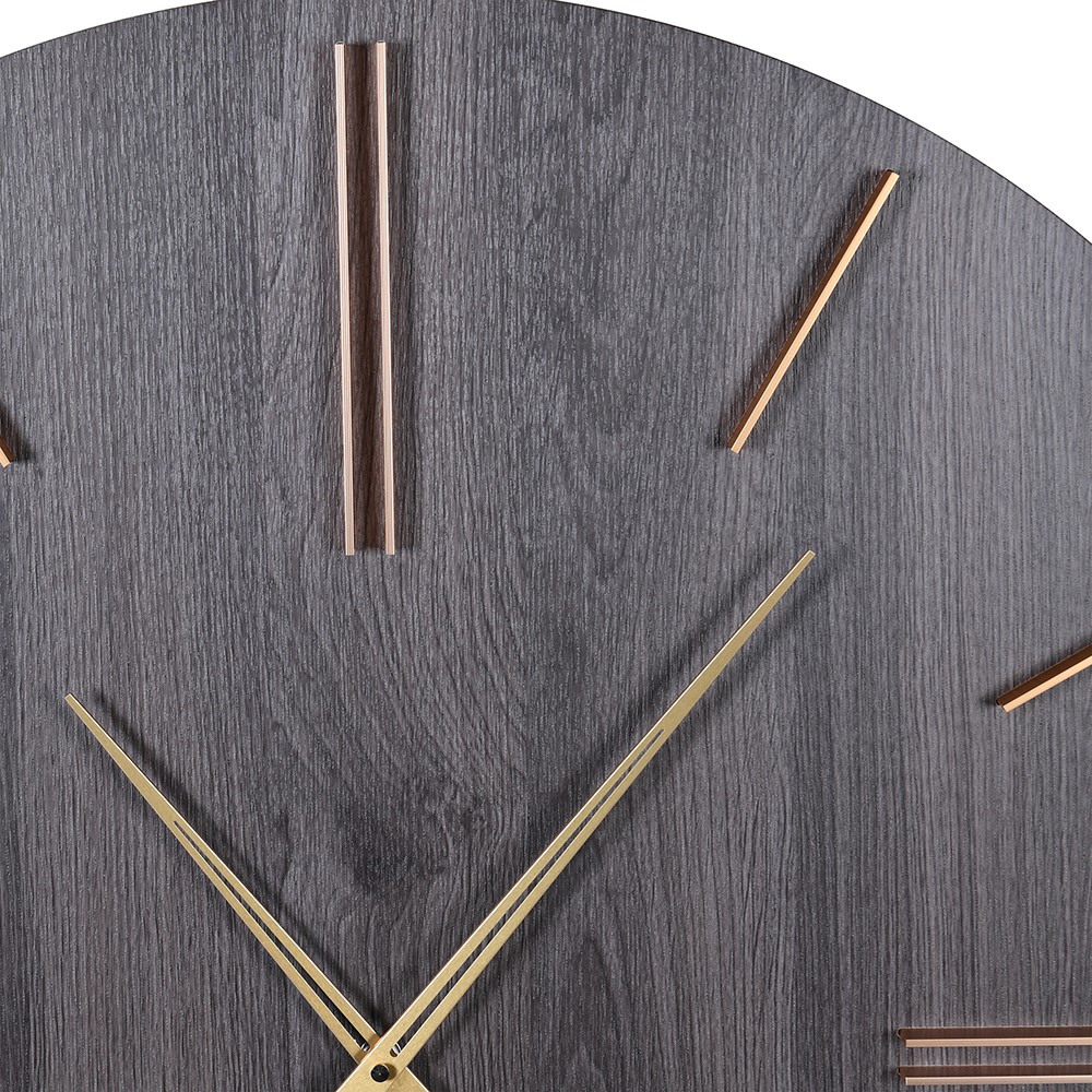 Dark Grey Wood Wall Clock Nicky Cornell