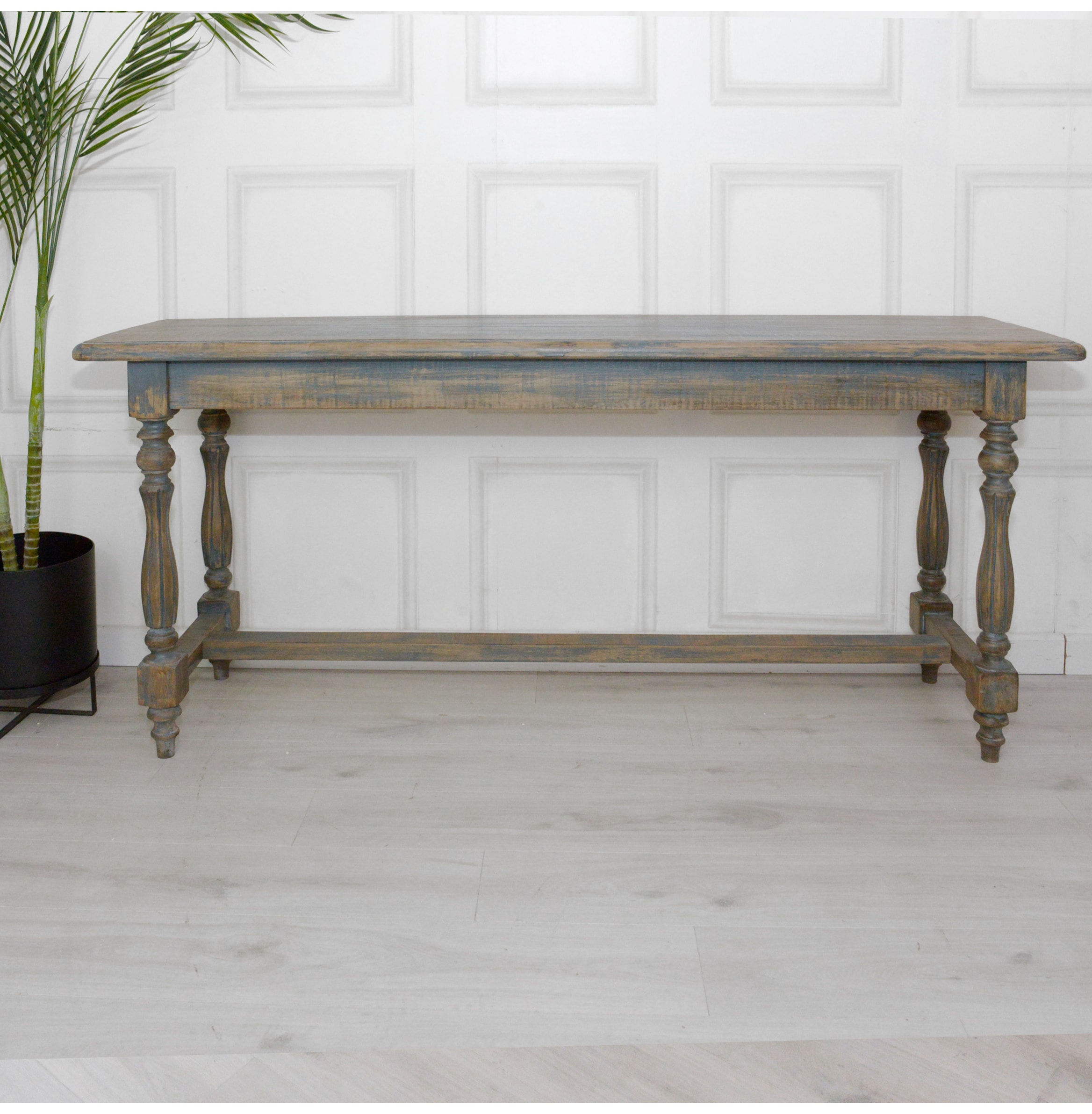 Blue Distressed Hall Console Table Nicky Cornell