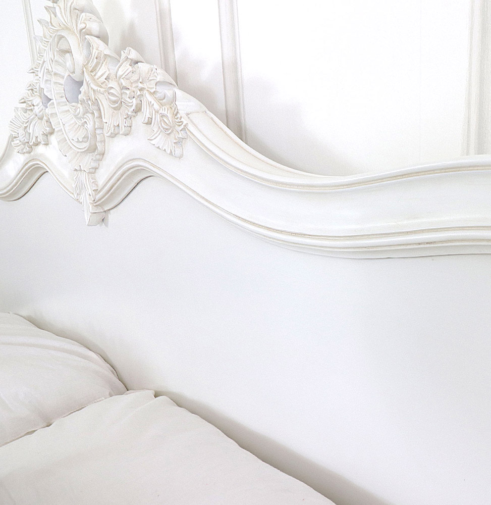 French Style White Complete Panel Bed (4ft6/5ft) | Nicky Cornell